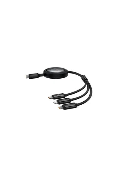 Baseus FREE2DRAW Usb-C - Usb-C/lightning/micro 100W 1.1mt Siyah - Resim 4