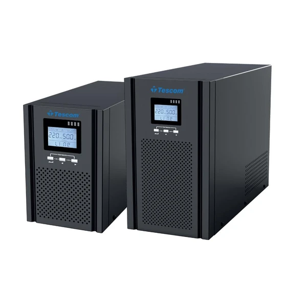 TESCOM TEOS+ 3KVA 1F/1F (6X9AH) 5/10DK LCD ONLINE UPS ürün görseli
