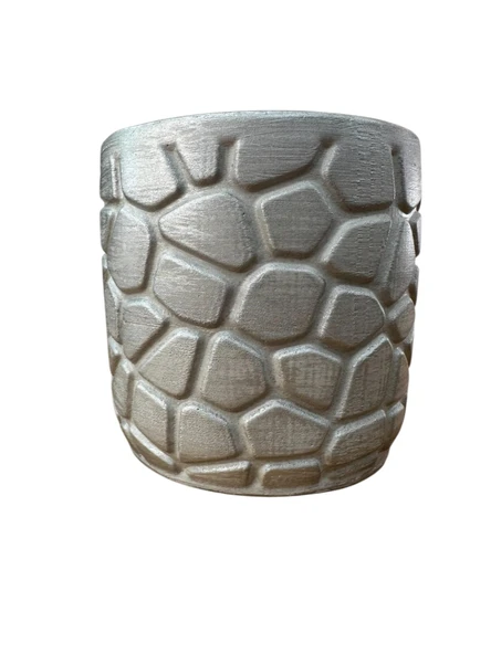 Bitki Tasarımı Ev dekorasyon Gümüş Taş Desen Beton Saksı Çiçeklik Saksılık ürün görseli