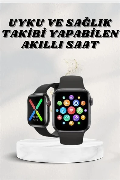 Akıllı Saat Wireless Şarj Yüksek Çözünürlüklü Müzik Dinleme Sesli Cevaplama - Resim 2