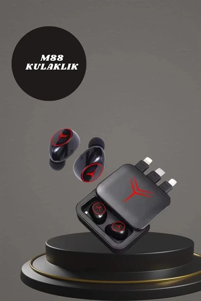 Dijital Göstergeli Powerbank Kablosuz Kulaklık ve 7 Kordonlu Yeni Nesil Akıllı Saat Dokunmatik Kontrol - Resim 4