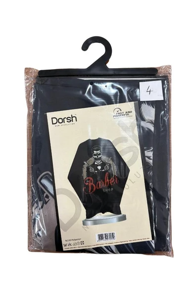 Dorsh Lüks Penuar Önlük Kancalı Siyah Barber Shop Model: 4