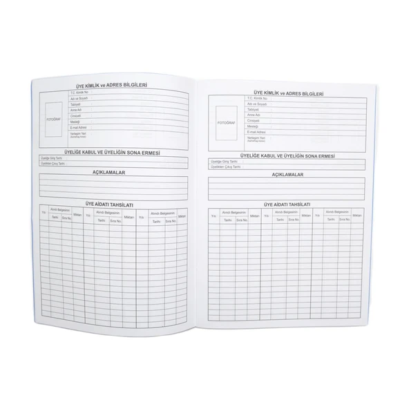 Gülpaş 40 Yaprak Plastik Kapak Üye Kayıt Defteri Kod:115 - Resim 3