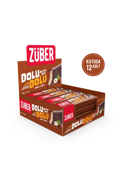 Züber Dolu Dolu Meyve Bar Fındık Ezmeli 30g x 12 Adet ürün görseli