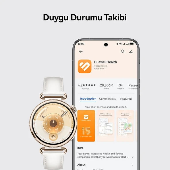 Huawei Watch GT 6 41 mm - Altın - 8