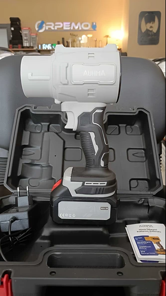 AUHMA  32.000 RPM ŞARJLI MİNİ TURBO FAN  KABLOSUZ GÜÇLÜ HAVA ÜFLEYİCİ - Resim 4