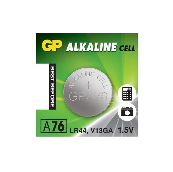 GP LR44 AG13 Alkalin Düğme Pil 1Pcs | GPA76-2C10 - 1