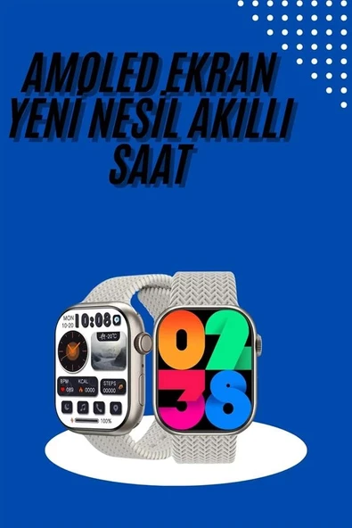 Akıllı Kol Saat Amoled Ekran Android ve İOS Uyumlu Arama Konuşma - 2