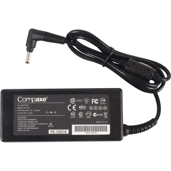 Compaxe Clı-700 Notebook Adaptör 65w 20v 3.25a 4.0x1.7mm