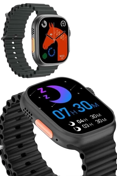 Ultra Akıllı Saat 49 Mm Çift Kordonlu Arama Cevaplama Bluetooth Bağlantılı - Resim 3
