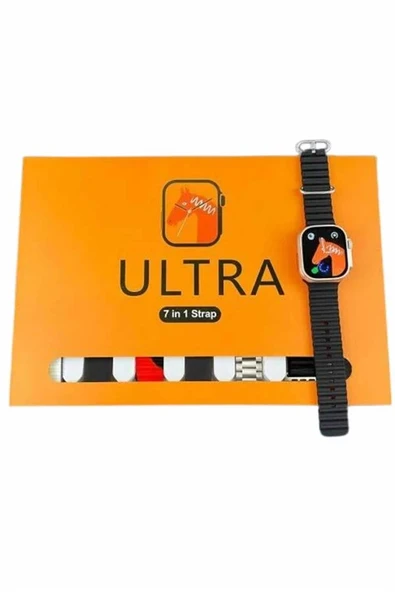 7 Kordonlu Akıllı Saat Plastik Kordon Hasır Kordon Çelik Kordon - Resim 3