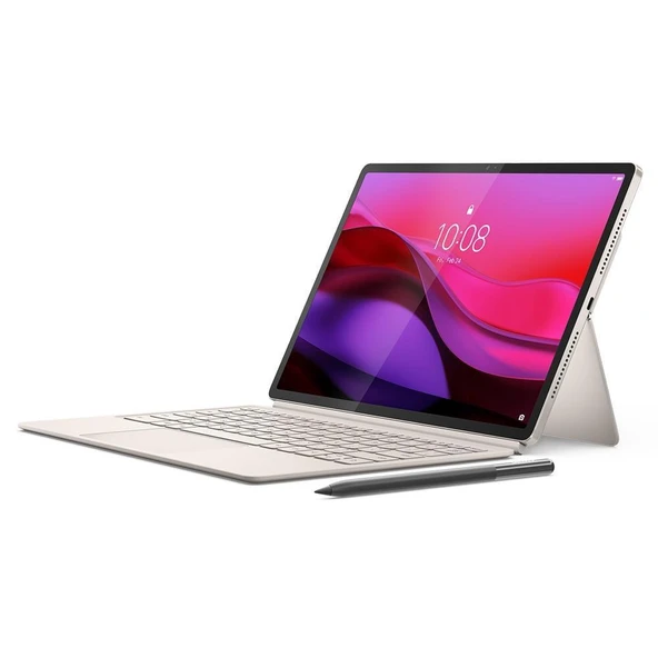 Lenovo Yoga Tab Plus 16GB 512GB 12.7" 3k 900NITS 144Hz Tablet + Klavye + Kalem ZAEG0058TR - Krem - 1