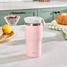 Karaca Star Ice Pipetli Çelik Sızdırmaz Termos Pembe 550 ml