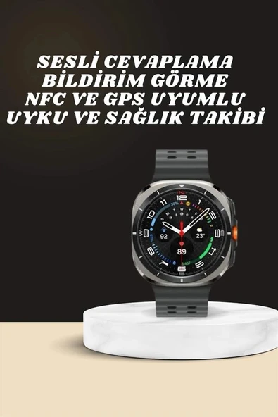 Akıllı Saat Amoled Ekran Bluetooth Bağlantılı Sağlık Takibi GPS Uyumlu ürün görseli 1