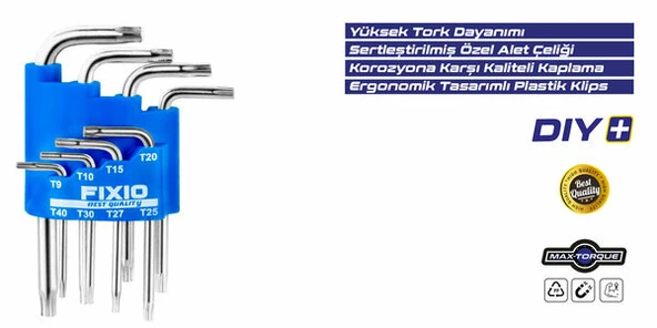 Fixio Torx Allen Takım 8Li ürün görseli
