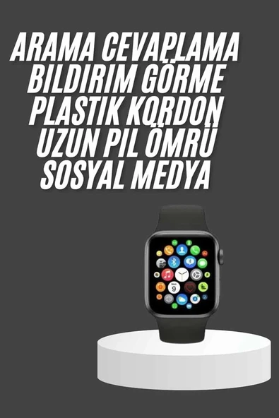 Akıllı Saat Çok Fonksiyonlu Uyku Takibi Adımsayar Nabız Ölçer Arama Cevaplayan ürün görseli 1