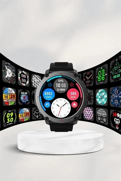 Yeni Model Akıllı Saat GPS Uyumlu Uyku ve Sağlık Takibi Sesli Görüşme - Resim 3