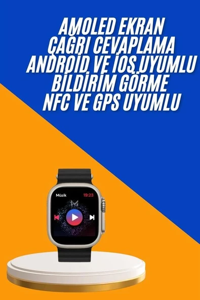 Akıllı Saat Çok Fonksiyonlu Unısex Sosyal Medya Girişli Bluetooth Bağlantılı ürün görseli 1