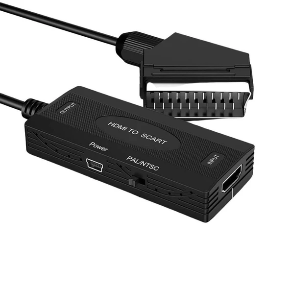 Hdmi To Scart 1080p Hd AV Video Çevirici Dönüştürücü Adaptör - Resim 4