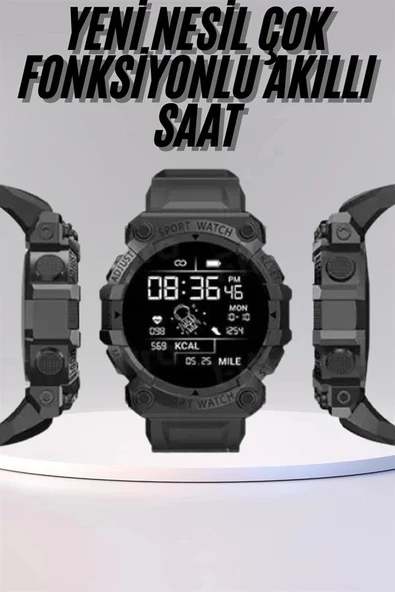 Yeni Nesil Çok Fonksiyonlu Uyku ve Sağlık Takibi Yapabilen Siyah - Resim 2