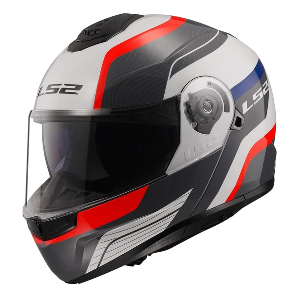 LS2 STROBE 2 MONZA SİYAH-BEYAZ-KIRMIZI KASK ürün görseli 1