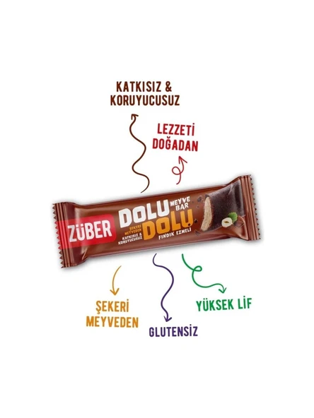 Züber Dolu Dolu Fındık Ezme Meyve Bar 30 gr - 2