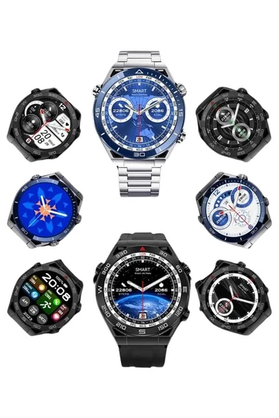 Akıllı Saat 1.62 İnç Ultimate Nabız Sensörlü Sesli Görüşme Yapabilen - Resim 4