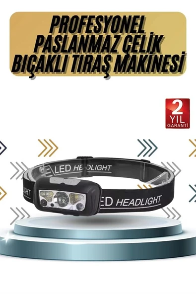 Kamp Lambası Kafa Feneri Kafa Lambası Ayarlanabilir Sensörlü Şarjlı - Resim 2