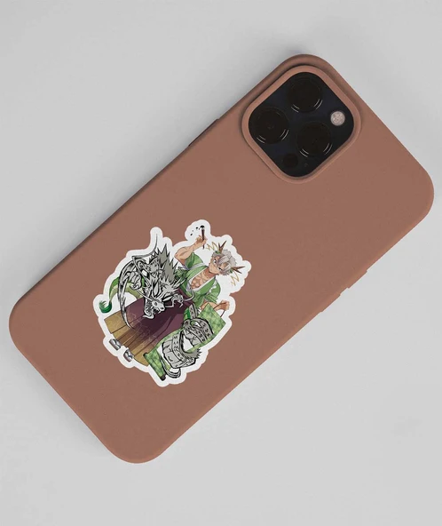 Demon Slayer Genya -Sanemi Shinazugawa 2 Li Set Anime Sticker Çıkartma Kimetsu no yaiba-parlak kağıt - 5