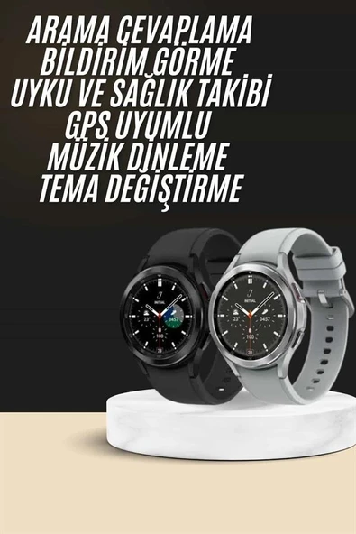 Yeni Nesil Akıllı Saat Çağrı Cevaplayabilen Plastik 47 Mm Uyumlu Kordon - 1