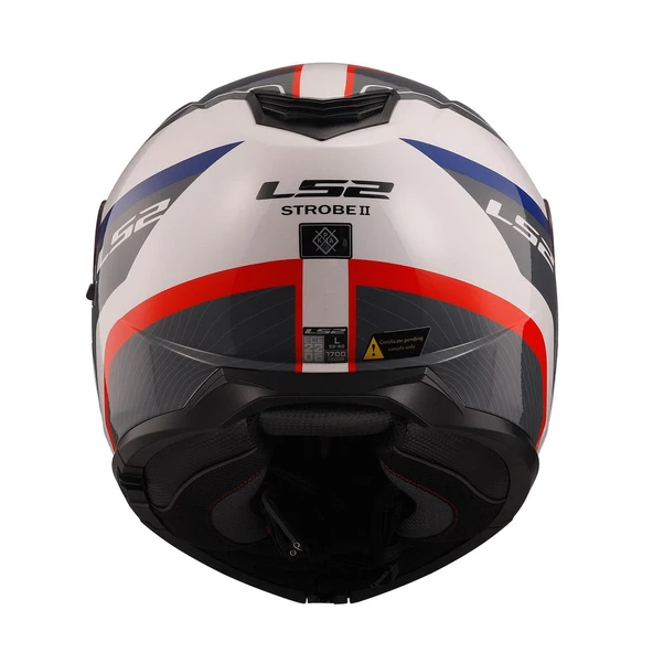 LS2 STROBE 2 MONZA SİYAH-BEYAZ-KIRMIZI KASK - Resim 4