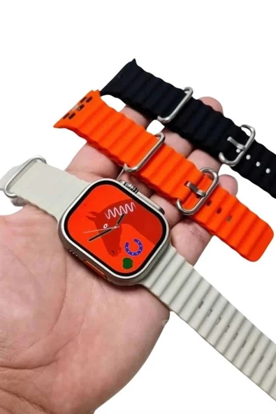 Yeni Nesil 3 Kordonlu Kol Saati 49 MM Amoled Ekran Akıllı Saat - Resim 5