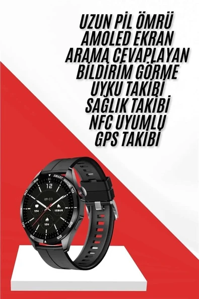 Akıllı Saat Ios Ve Android Tüm Telefonlara Uyumlu Çok Fonksiyonlu Amoled Ekran ürün görseli 1