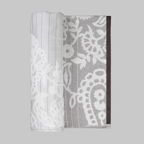 Sarev Nailah Havlu Gri 80X160 - Resim 4