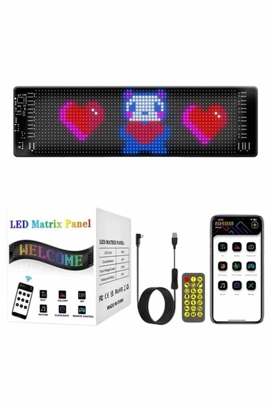 Matrix Led  Dijital Ekran Kumandalı LED Ekran Yazı - 5