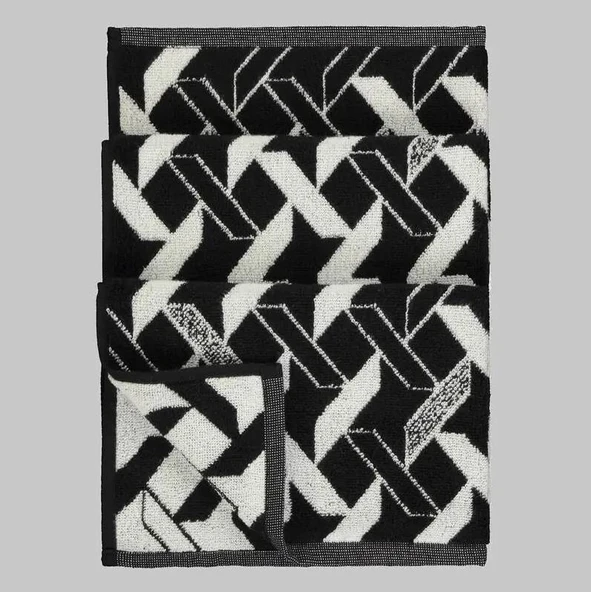 Sarev Maura Havlu Siyah 50x90 ürün görseli