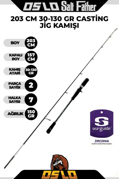 Oslo Salt Father 205cm 30-130gr Cast Jig Kamışı - 1