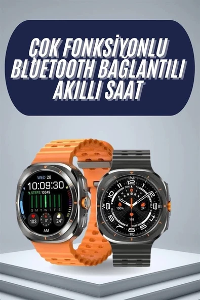 2025 Model Gelişmiş Özellikli Nabız Sensörlü Spor Takibi Yapabilen Titreşimli Saat - Resim 2