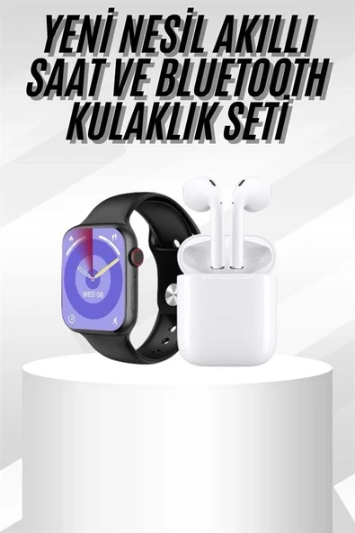 Yeni Nesil Akıllı Saat Ve Kulaklık Seti Gümüş Kasa Zarif Tasarım Çok Fonksiyonlu - Resim 2