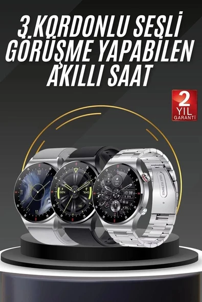 Akıllı Saat Adımsayar Nabız Ölçer Titreşim Özellikli Çağrı Cevaplama Sosyal Medya - Resim 2