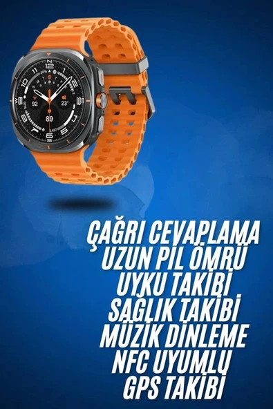 2025 Model Gelişmiş Özellikli Nabız Sensörlü Spor Takibi Yapabilen Titreşimli Saat ürün görseli 1