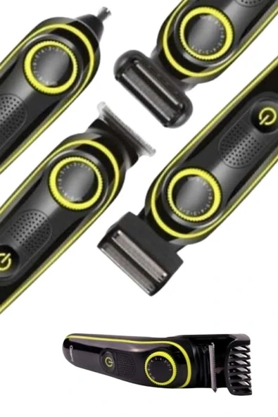 Saç Sakal Şekillendirici Tıraş Makinesi 5 Başlıklı Paslanmaz Çelik Bıçaklı Unısex ürün görseli 1