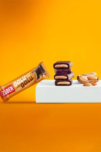Züber Dolu Dolu Meyve Bar Yer Fıstığı Ezmeli 30g x 12 Adet - Resim 4
