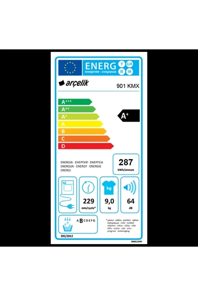 901 KMX 9 kg Çamaşır Kurutma Makinesi - Resim 2