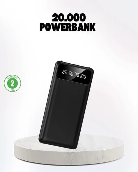 Çoklu Güvenlik Korumalı 20.000 mAh Powerbank Fener Özellikli ürün görseli 1