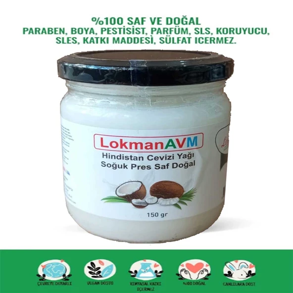 Hindistan Cevizi Yağı Soğuk Pres Saf Doğal Cam Kavanoz 150 Gr - 3