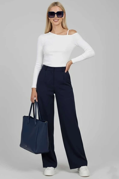 BİÇOMİ Tek Omuz İpli Bluz Beyaz T4328 ürün görseli