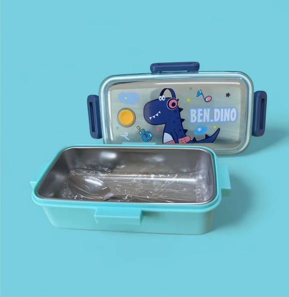 Fixpoint Paslanmaz Çelik Yemek Saklama ve Taşıma Kabı Turkuaz 530 ml P-1445 - 2