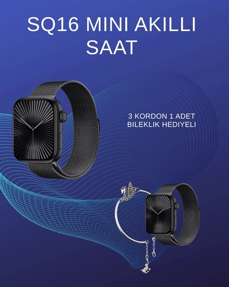 SQ-16 Mini Series 10 Akıllı Saat | Spor Modları, Bildirim ve Müzik Kontrolü - Resim 2