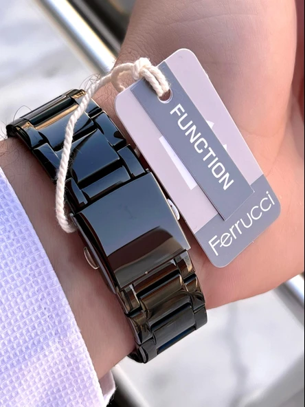 Ferrucci Çelik Kordon İç Fonksiyonları Aktif 2 Yıl Garantili Erkek Kol Saati+Bileklik F.FGG233.03 - Resim 6